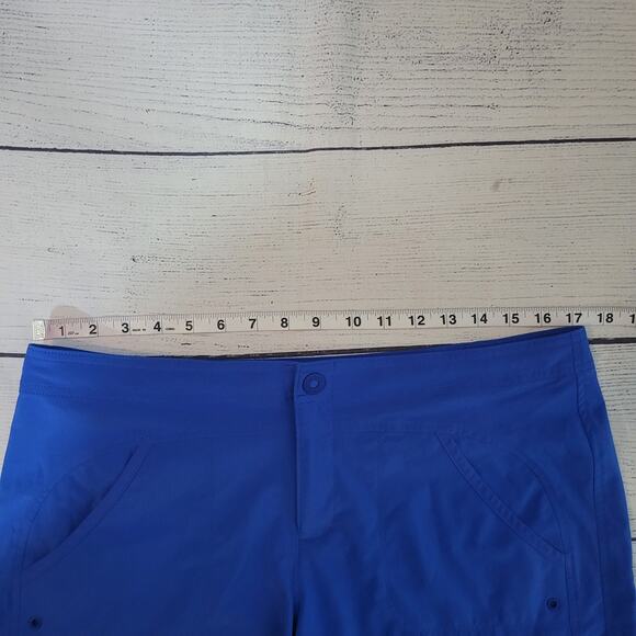 Athleta Size 12 Costa Shorts in Caspian Blue Drawstring Lightweight Summer Beach - Picture 7 of 11